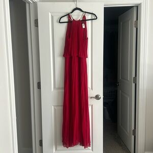 MSK Pleated Halter Dress